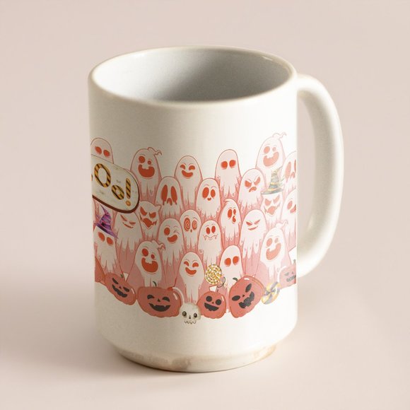 Halloween Boo Coffee Mug. Halloween Coffee Cup. 15oz Ceramic Mug. Cute Boo Mug - Picture 5 of 5